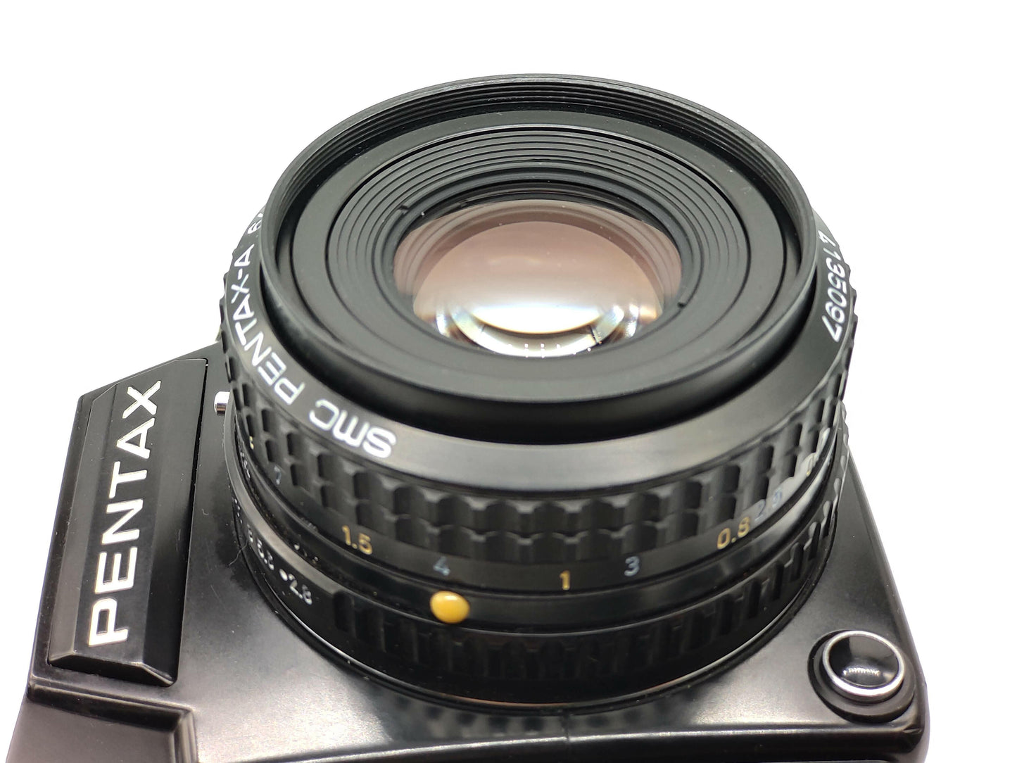 Pentax 645 medium format camera with 75mm f/2.8 lens.