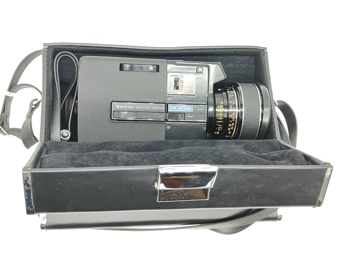 Sankyo MF-606 Super-8 movie camera in original case.