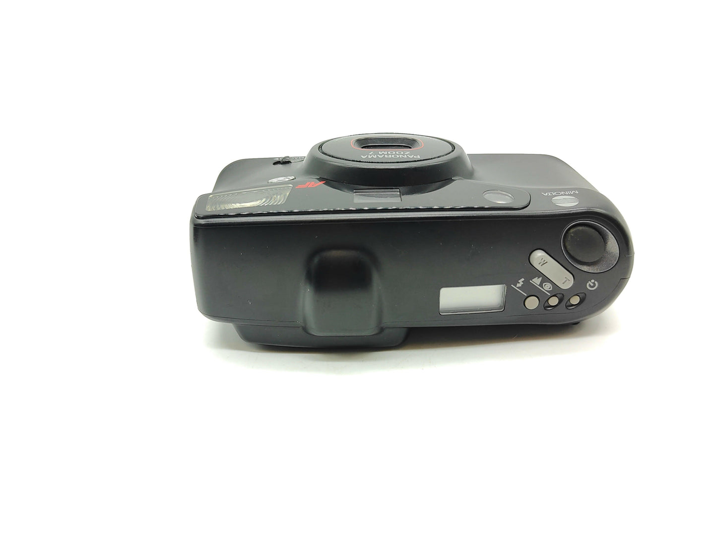 Minolta Panorama Zoom 7 point-and-shoot film camera.