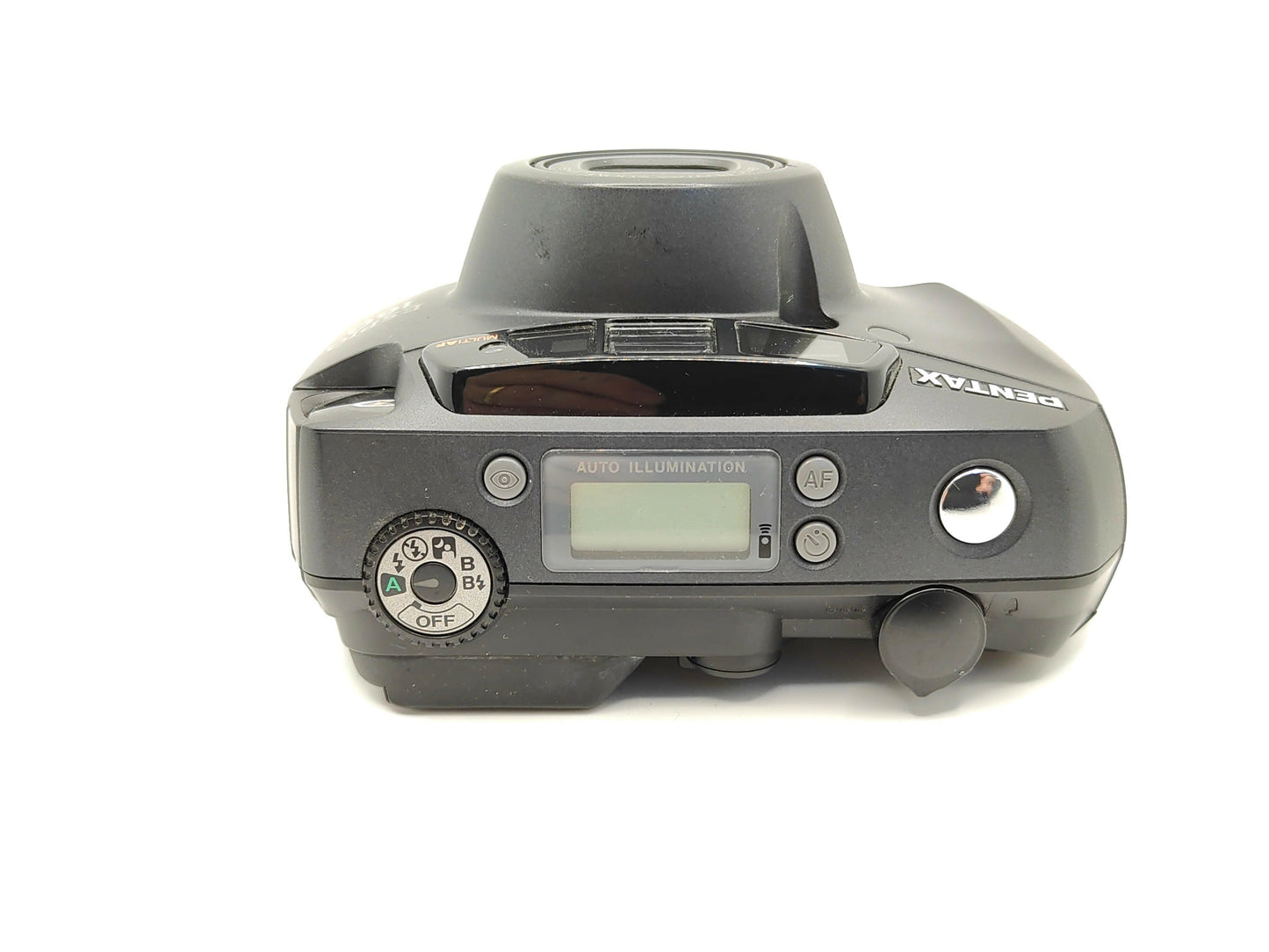 Pentax Espio 160 point-and-shoot film camera (black).