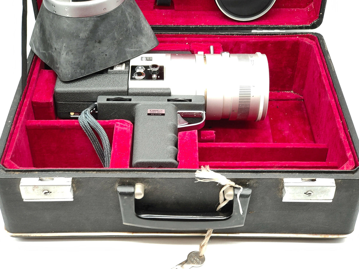 FILM TESTED Canon 1218 Super-8 movie camera in original case. Battery conversion available..