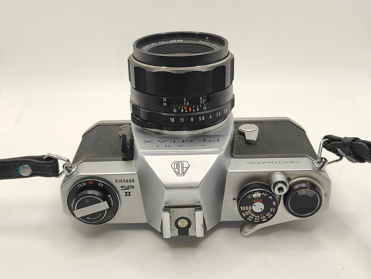 Pentax Spotmatic SLR film camera + 55mm f/1.8 + original case