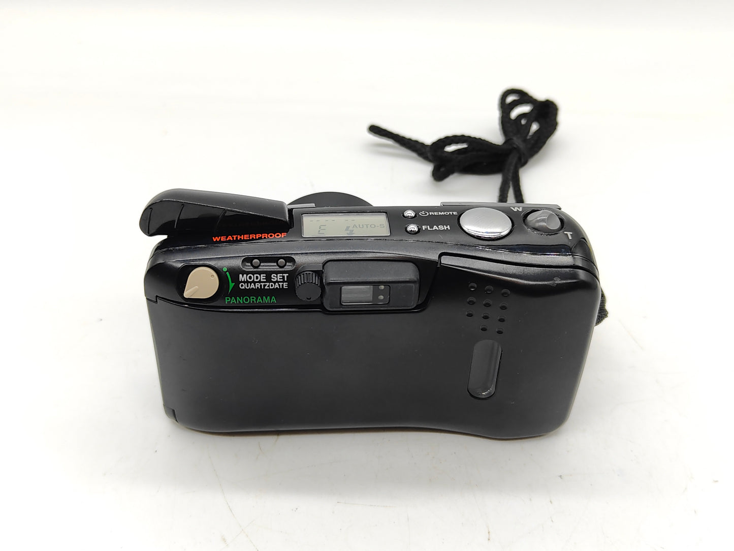 Olympus Mju Zoom 105 film camera in black