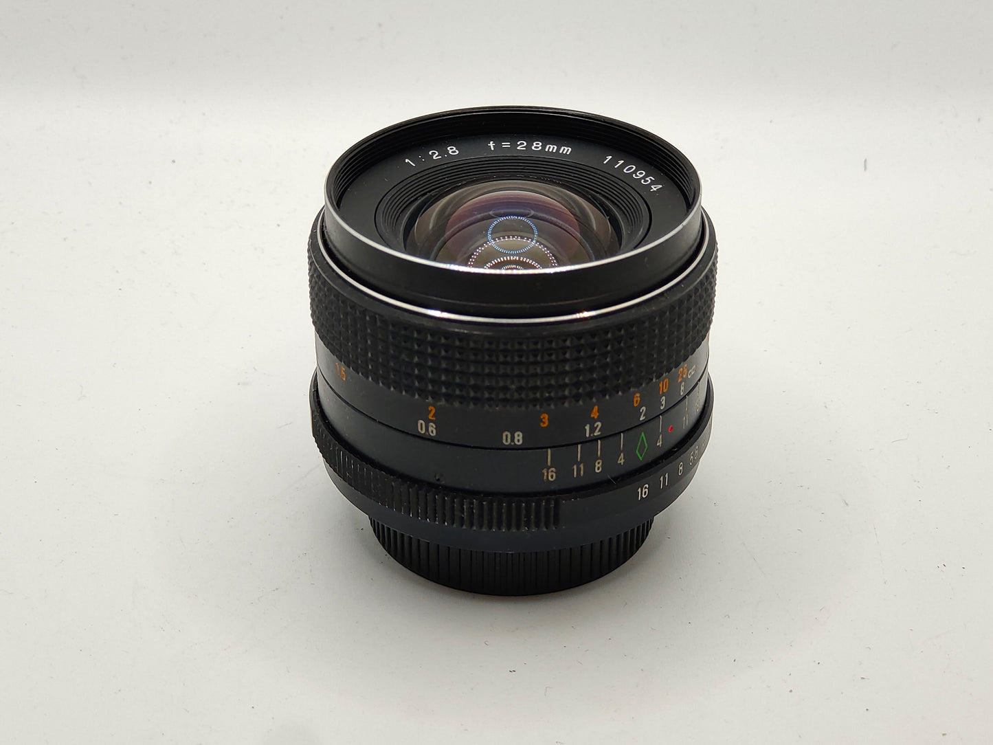 28mm f/2.8 wide-angle for Pentax M42 screw mount cameras.