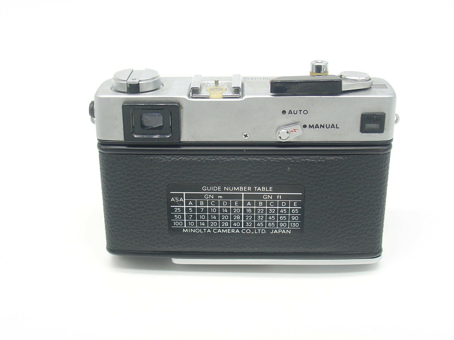 Minolta HiMatic E rangefinder camera.