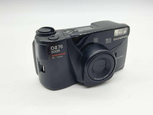 Olympus OZ-76 point-and-shoot film camera.