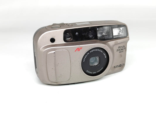 Minolta Riva Zoom 70 date point-and-shoot film camera