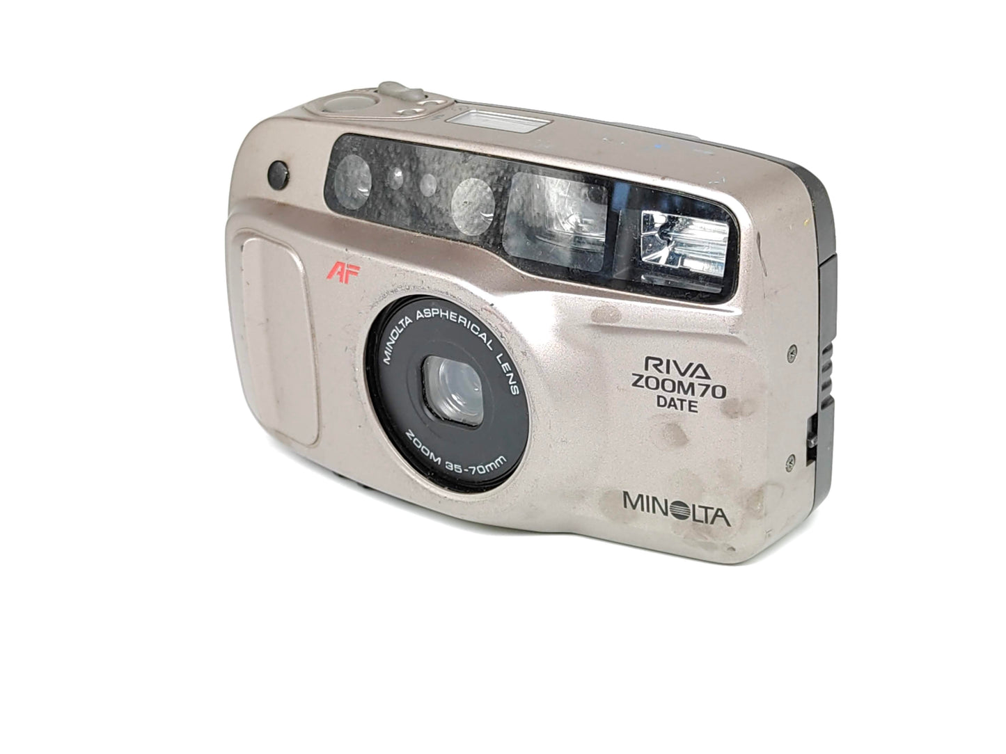 Minolta Riva Zoom 70 date point-and-shoot film camera
