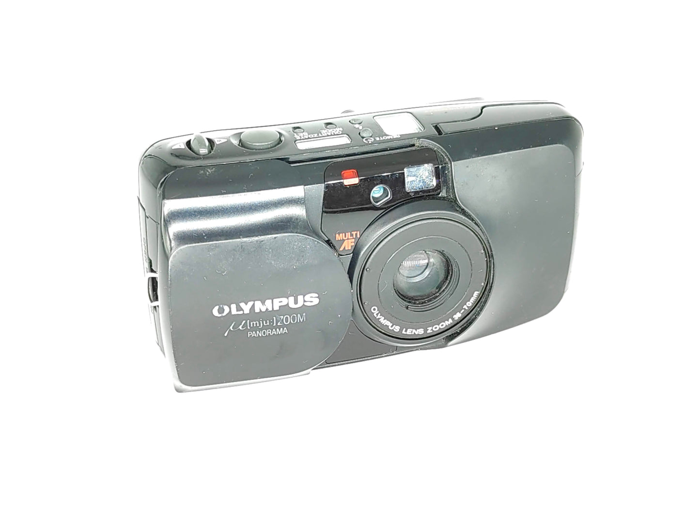 Olympus Mju Zoom Panorama film camera.