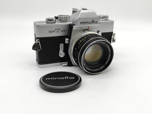 Minolta SRT-101 film camera with 50mm lens