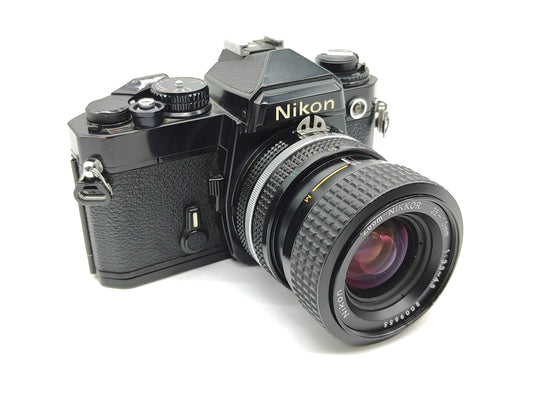Nikon FE SLR film camera with 35-70mm Nikkor lens