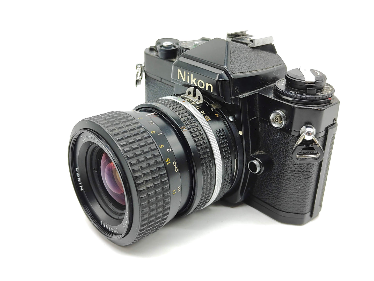 Nikon FE SLR film camera with 35-70mm Nikkor lens