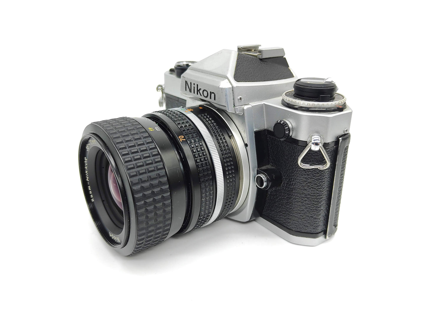 Nikon FE SLR (silver) film camera