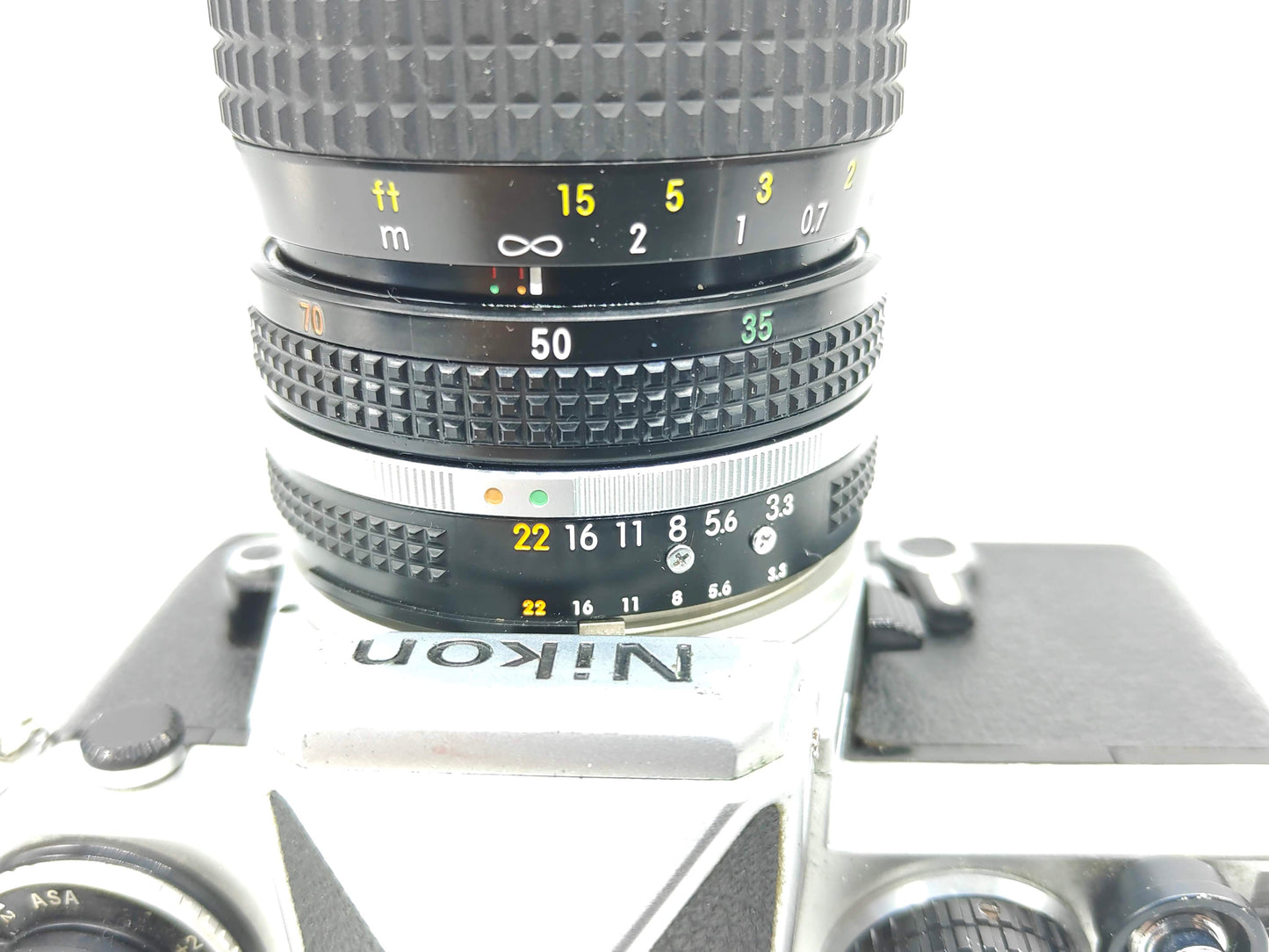 Nikon FE SLR (silver) film camera