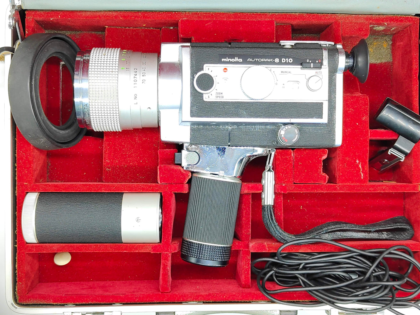 FULL SET - FILM TESTED Minolta Super-8 movie camera: Autopak-8 D10