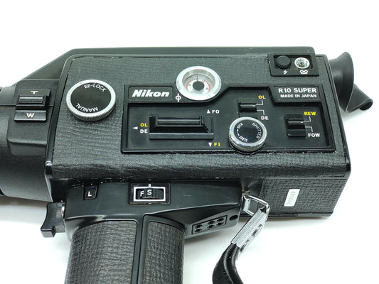 FILM TESTED Nikon R10 Super: Super-8 movie camera.