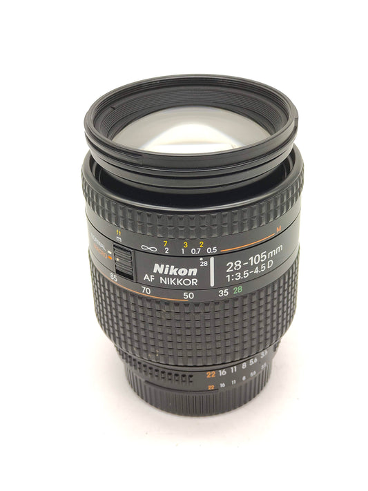 Nikon 28-105mm Autofocus f/3.5 lens. As new condition.