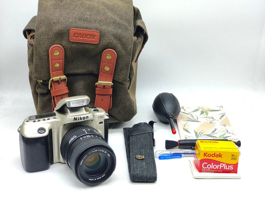 Nikon F50 + zoom lens SLR film camera kit