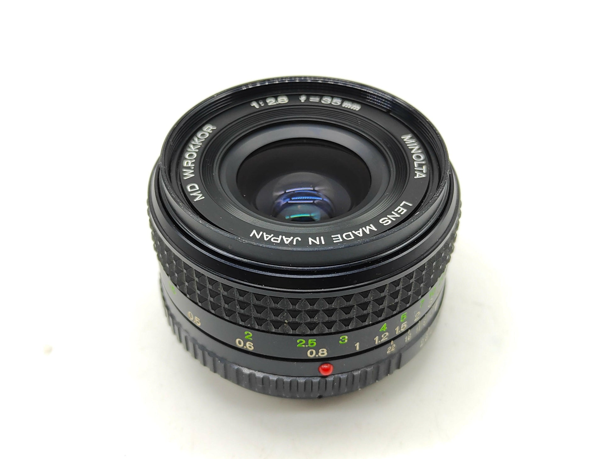 Minolta 35mm f/2.8 wide-angle lens.