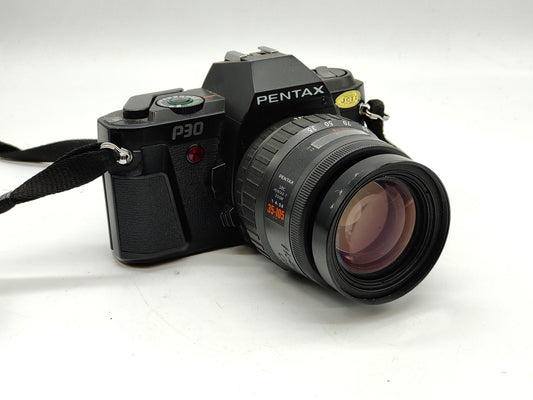 Pentax P30 SLR camera + 35-105mm zoom lens