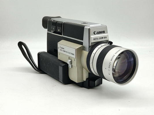 FILM TESTED Canon Auto Zoom 814 Electronic Super-8 movie camera.