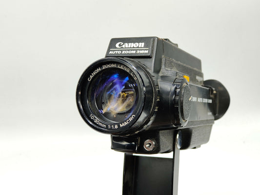 FILM TESTED Canon Auto Zoom 318M Super-8 movie camera - black..