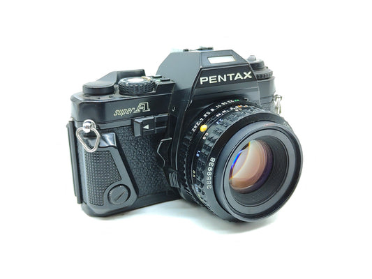 Pentax Super-A film camera with 50mm f/2.0