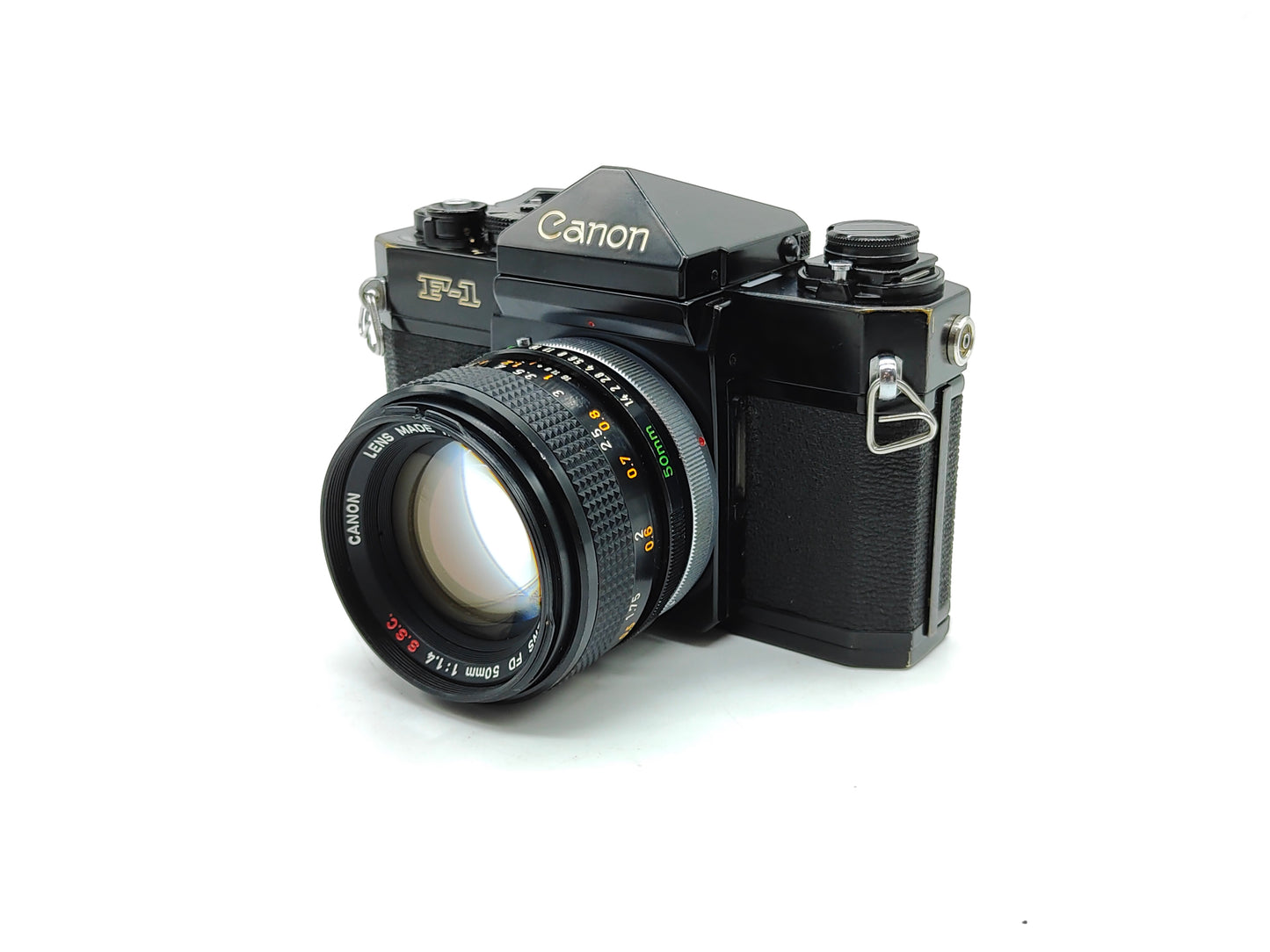 Canon F-1 SLR camera with 50mm f/1.4 lens