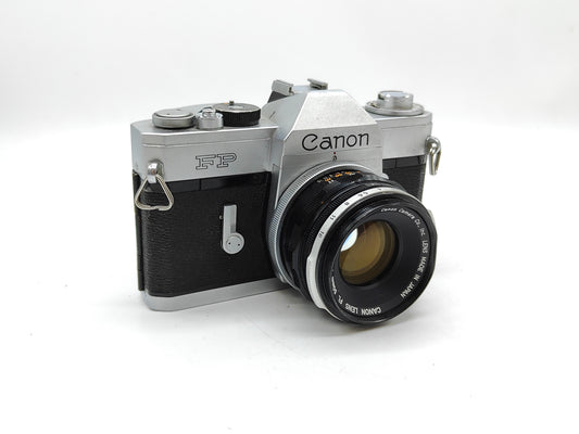 Canon FP manual SLR with 50mm f/1.8 lens