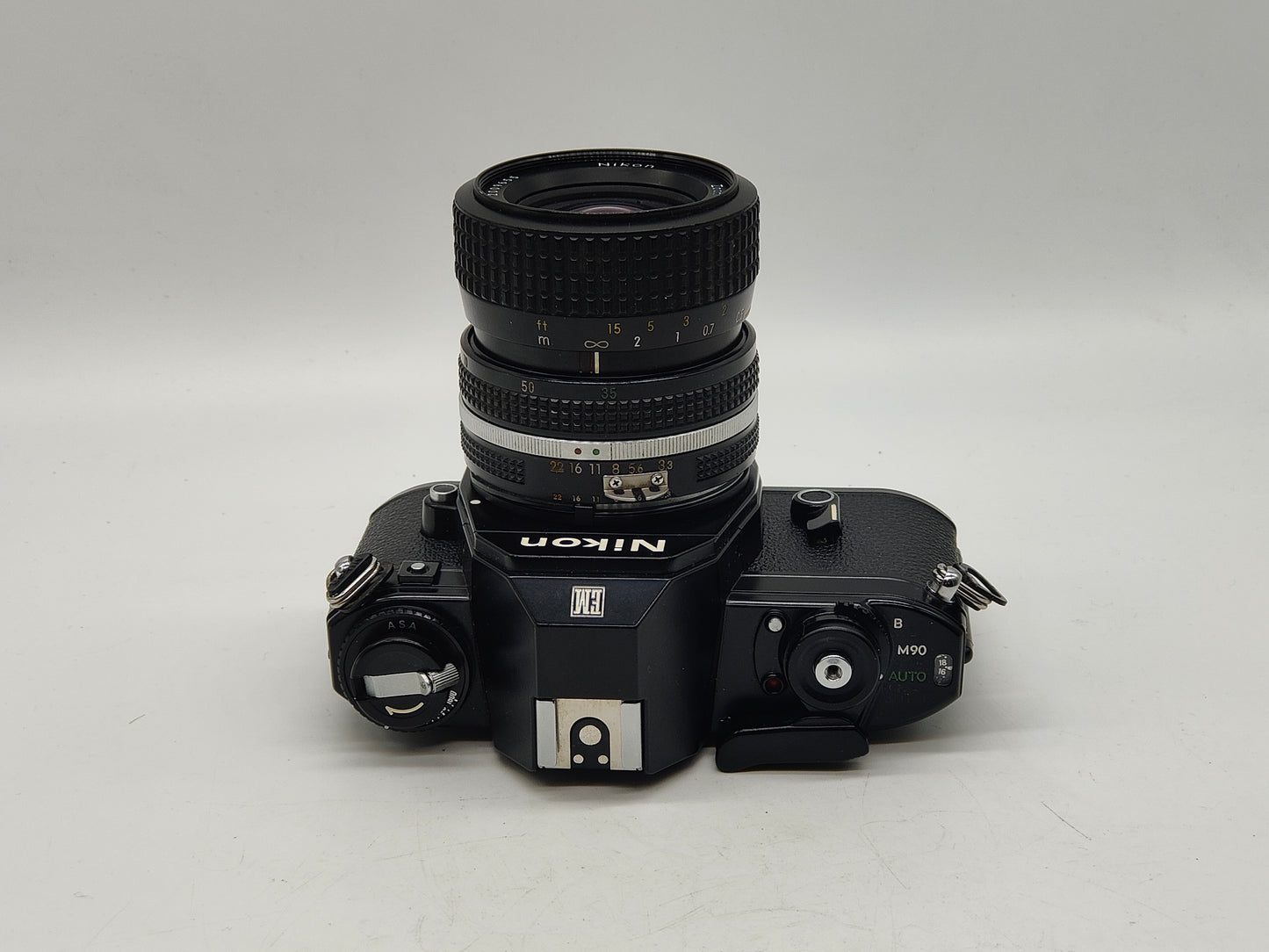 Nikon EM: automatic SLR with Nikkor 35-70mm zoom lens