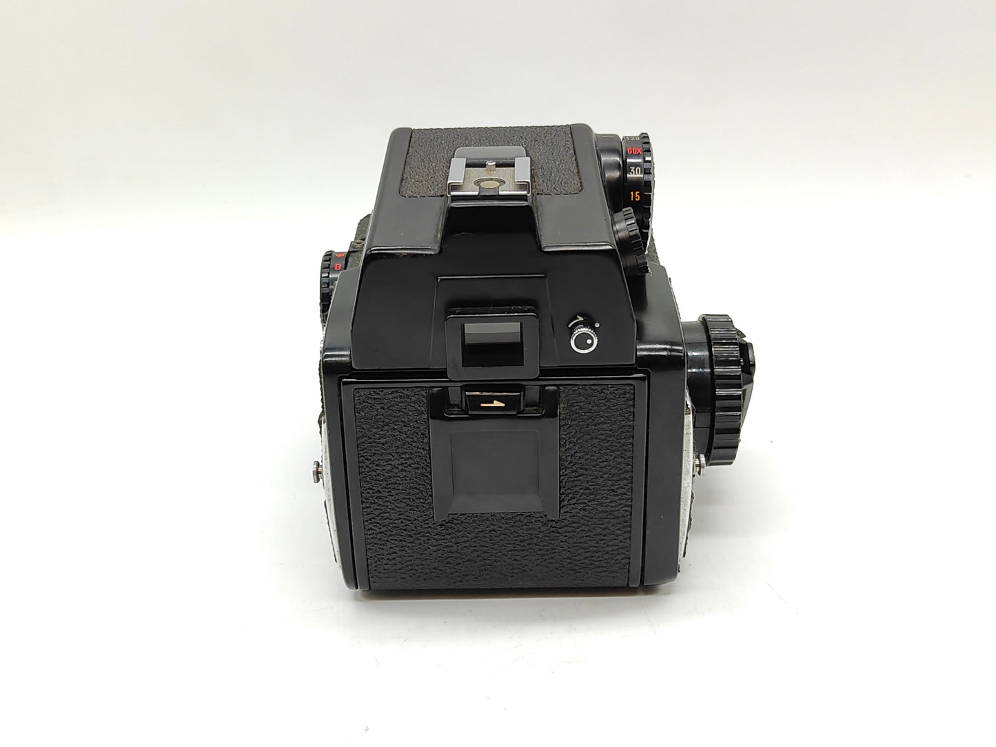 Mamiya 645 medium-format camera with 80mm f/2.8 and PD prism finder