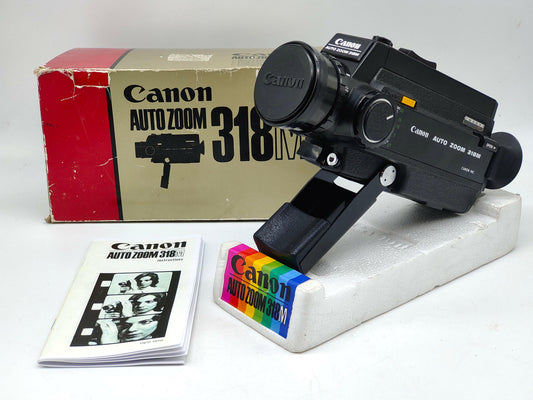 Canon Auto Zoom 318M Super-8 camera with original box.