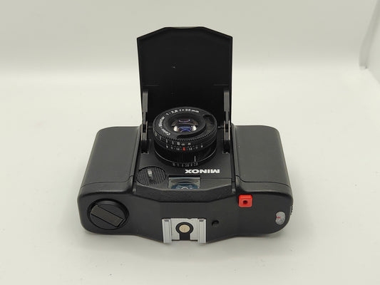 Minox 35 EL film camera with leather case