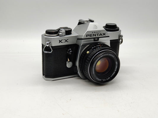 Pentax KX SLR film camera with 50mm f/1.7 lens