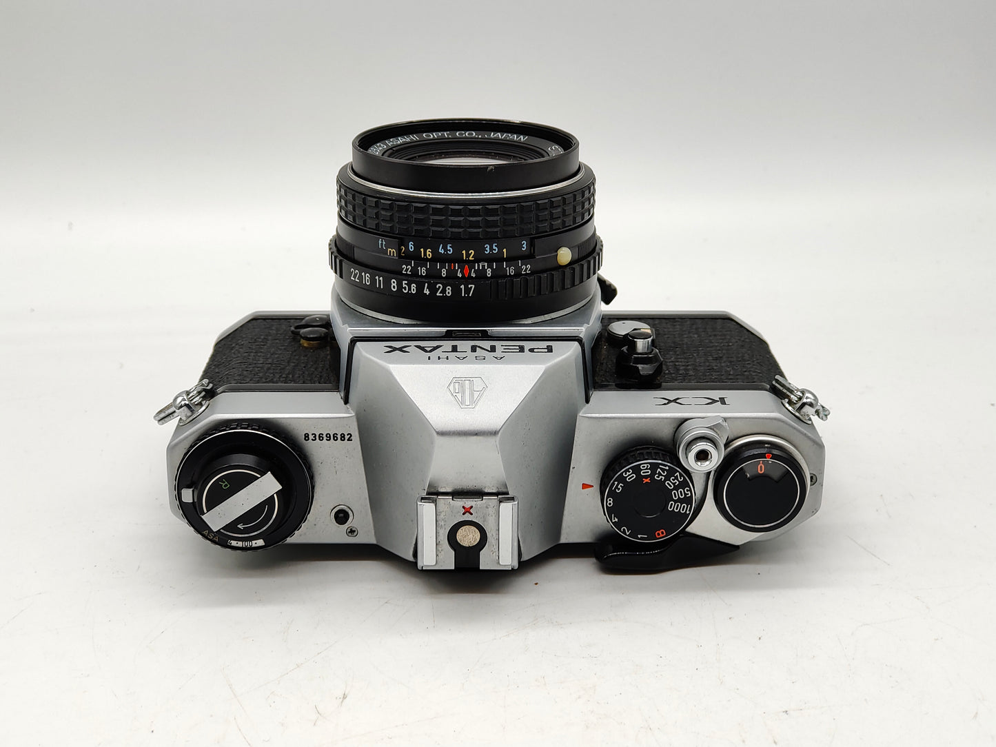 Pentax KX SLR film camera with 50mm f/1.7 lens