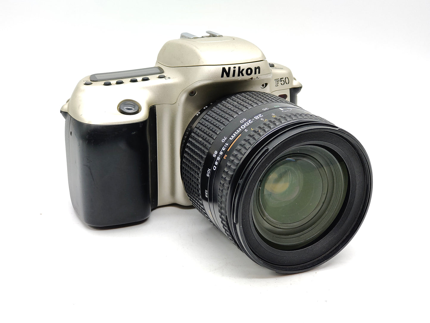 Nikon F50 Autofocus film SLR with 28-200mm Nikon zoom lens
