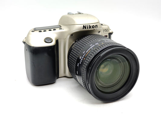 Nikon F50 Autofocus film SLR with 28-200mm Nikon zoom lens