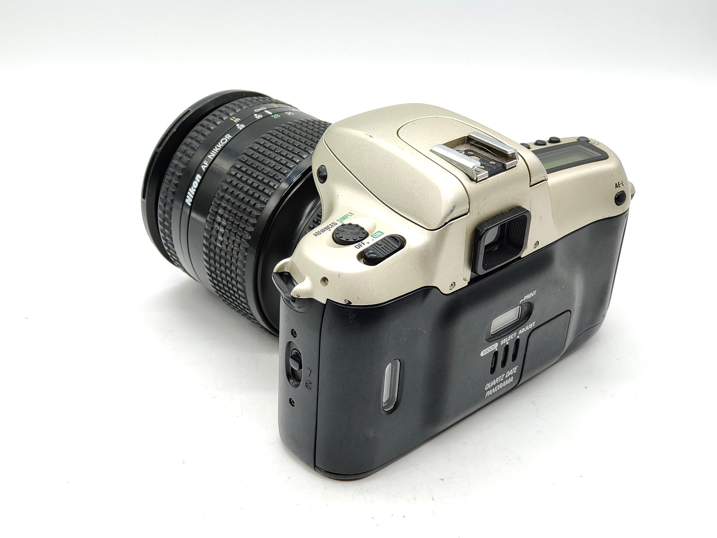 Nikon F50 Autofocus film SLR with 28-200mm Nikon zoom lens