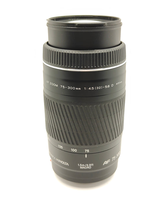 Minolta 75-300mm f/4.5-5.6 telephoto zoom AF lens for Minolta Autofocus SLRs
