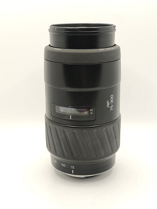 Minolta 75-300mm f/4.5-5.6 telephoto zoom AF lens for Minolta Autofocus SLRs - Fair condition