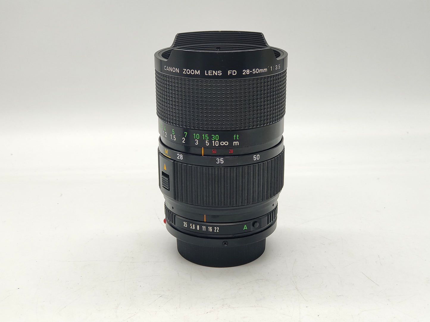 Canon 28-50mm f/3.5 zoom lens for Canon AE-1, A-1, FTb SLRs