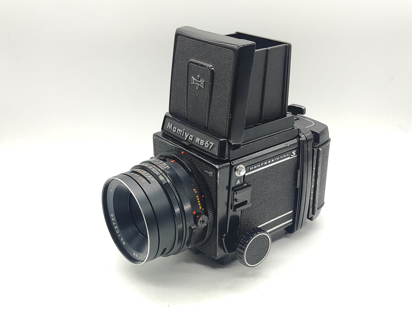 Mamiya RB67 Pro-S + 127mm lens + waist level finder