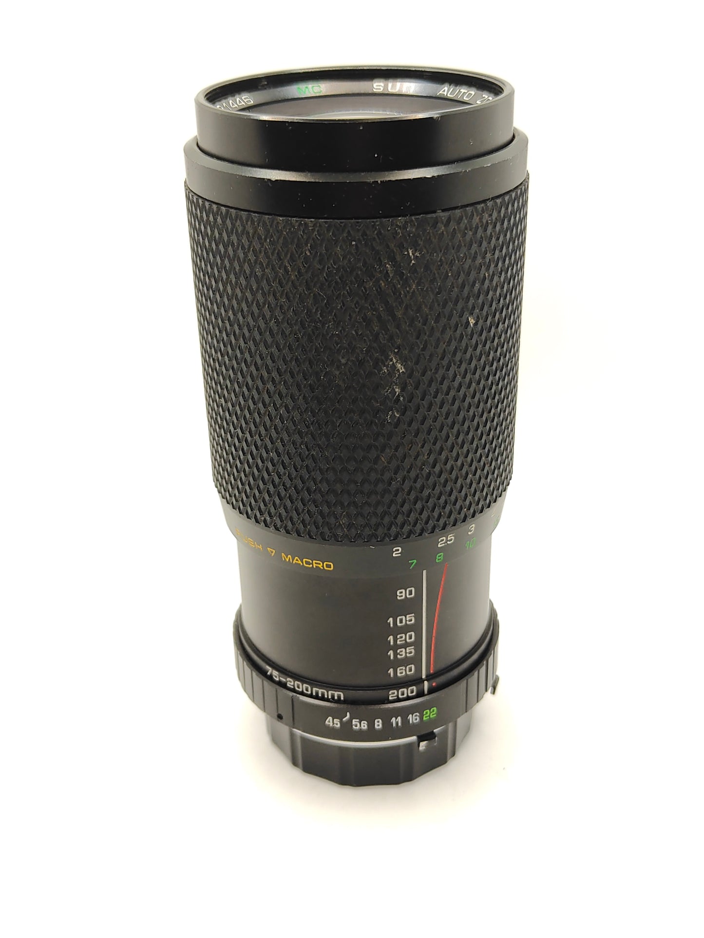 75-200mm f/4.5-4.8 telephoto zoom lens for Minolta SLRs. Brand: Sun (Japan)