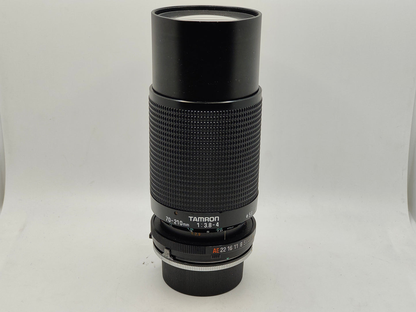 Tamron 70-210mm f/3.8 zoom lens with Pentax KA mount.