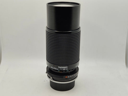 Tamron 70-210mm f/3.8 zoom lens with Pentax KA mount.