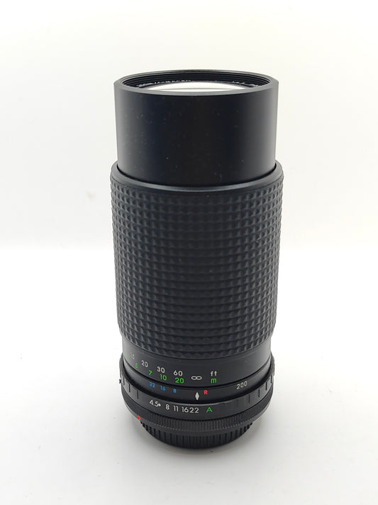 Topman 80-200mm f4.5 telephoto zoom lens for AE-1, A-1, FTb SLRs (Japanese)