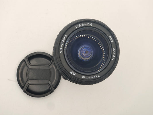 Tokina (Canon EF Autofocus mount for EOS) 28-80mm f/3.5-5.6 Zoom lens.