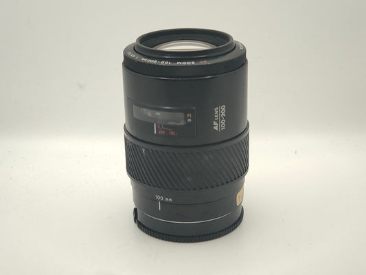 Minolta AF 100-200mm f/4.5 Zoom autofocus lens for Minolta SLRs.