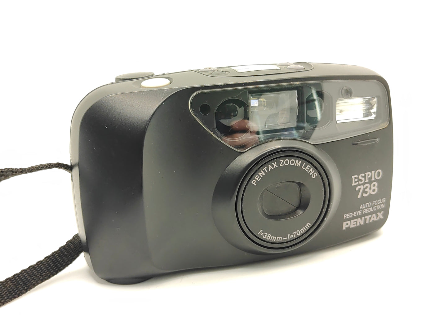 Pentax Espio 738 point-and-shoot film camera.
