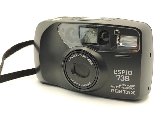 Pentax Espio 738 point-and-shoot film camera.